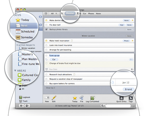 A screenshot of Things