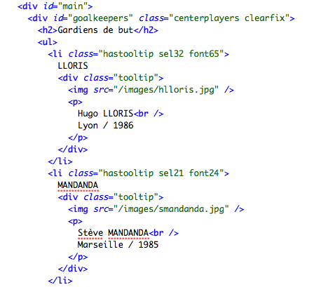 HTML code