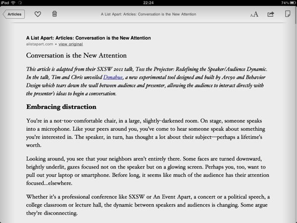 Instapaper Screenshot