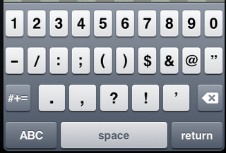 UIKeyboardTypeNumbersAndPunctuation