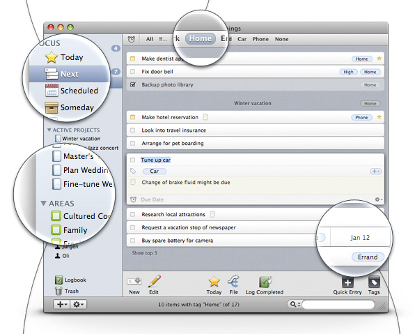 A screenshot of Things